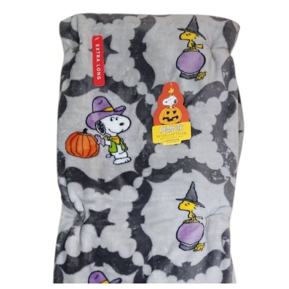 Peanuts VelvetLoft Throw Blanket 60"x70" Featuring Snoopy Halloween By Berkshire - Picture 2 of 16
